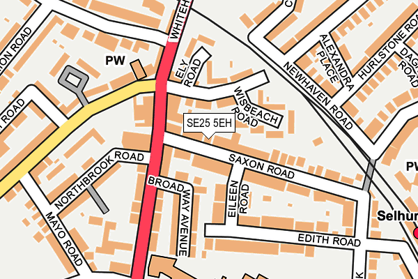 SE25 5EH map - OS OpenMap – Local (Ordnance Survey)