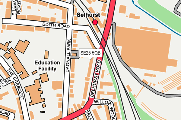 SE25 5QB map - OS OpenMap – Local (Ordnance Survey)