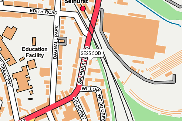 SE25 5QD map - OS OpenMap – Local (Ordnance Survey)