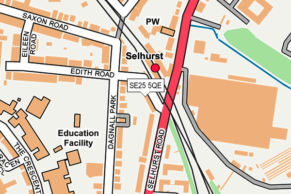 SE25 5QE map - OS OpenMap – Local (Ordnance Survey)