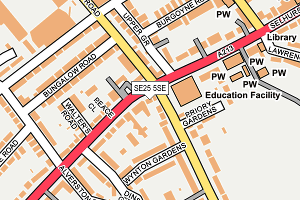 SE25 5SE map - OS OpenMap – Local (Ordnance Survey)