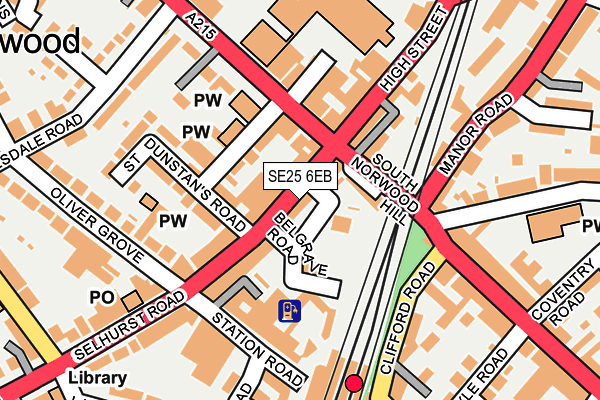 SE25 6EB map - OS OpenMap – Local (Ordnance Survey)