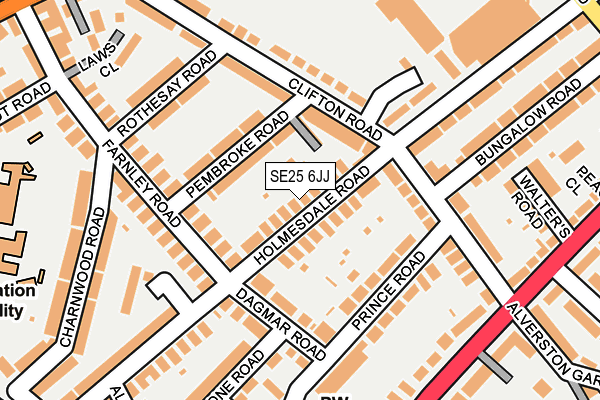 SE25 6JJ map - OS OpenMap – Local (Ordnance Survey)
