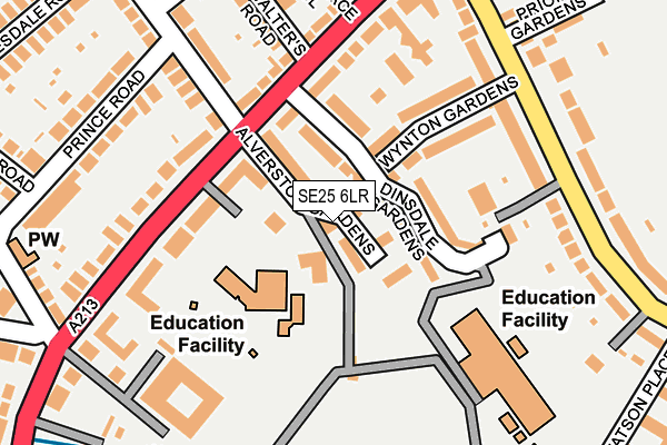 SE25 6LR map - OS OpenMap – Local (Ordnance Survey)