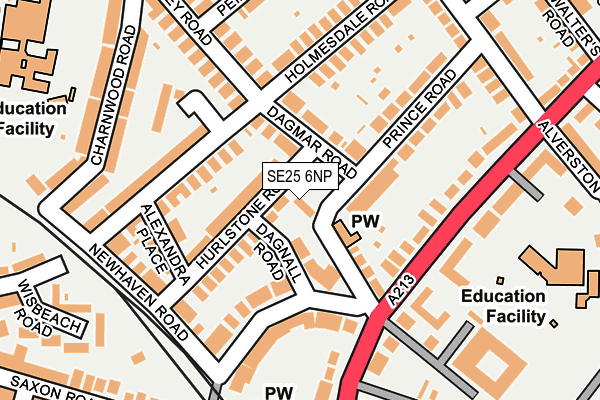 SE25 6NP map - OS OpenMap – Local (Ordnance Survey)