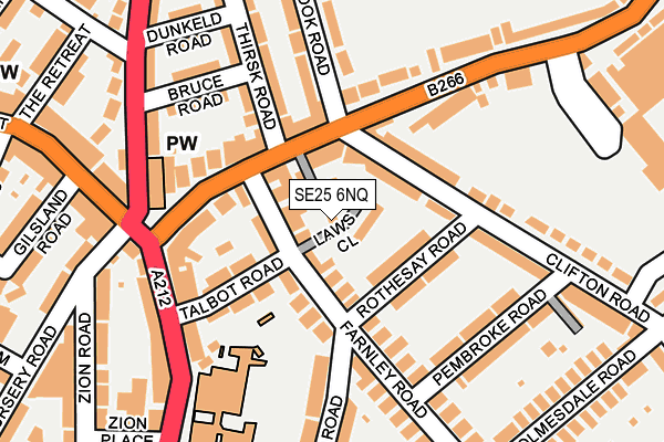 SE25 6NQ map - OS OpenMap – Local (Ordnance Survey)