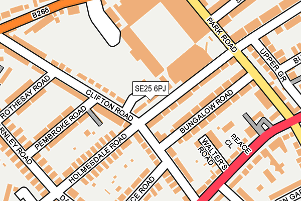 SE25 6PJ map - OS OpenMap – Local (Ordnance Survey)
