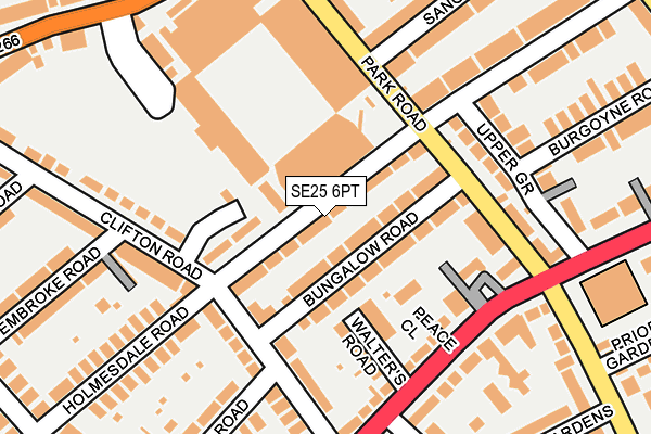 SE25 6PT map - OS OpenMap – Local (Ordnance Survey)
