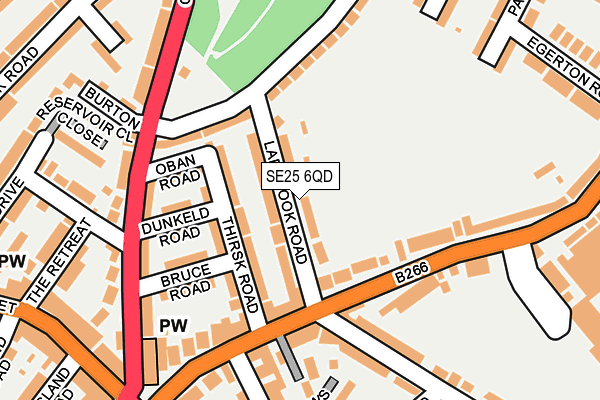 SE25 6QD map - OS OpenMap – Local (Ordnance Survey)