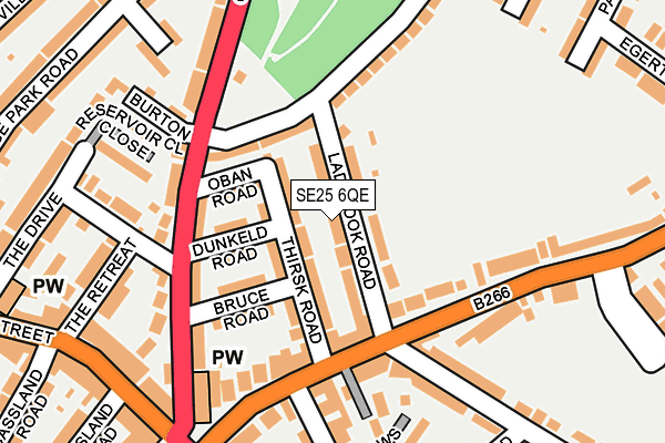 SE25 6QE map - OS OpenMap – Local (Ordnance Survey)