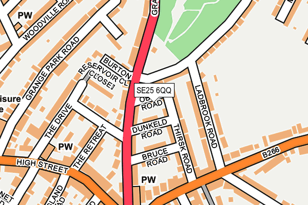 SE25 6QQ map - OS OpenMap – Local (Ordnance Survey)