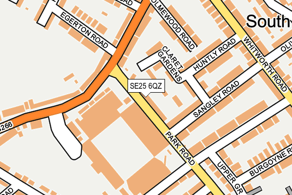 SE25 6QZ map - OS OpenMap – Local (Ordnance Survey)