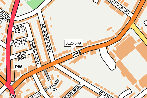 SE25 6RA map - OS OpenMap – Local (Ordnance Survey)
