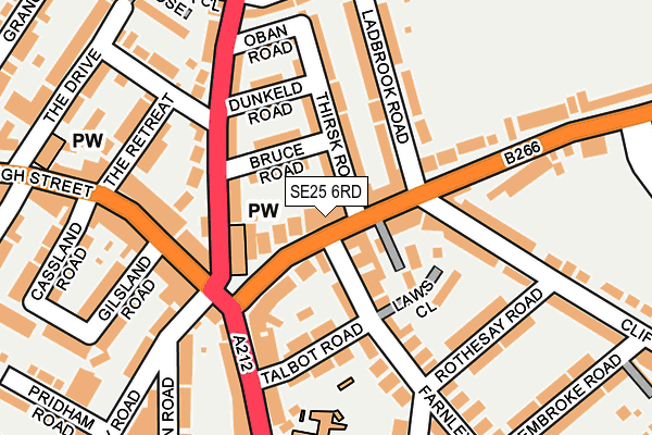 SE25 6RD map - OS OpenMap – Local (Ordnance Survey)