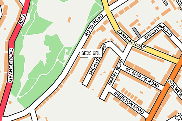SE25 6RL map - OS OpenMap – Local (Ordnance Survey)