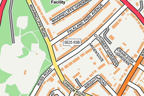 SE25 6SB map - OS OpenMap – Local (Ordnance Survey)