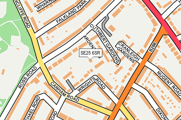 SE25 6SR map - OS OpenMap – Local (Ordnance Survey)