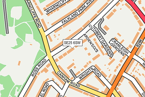 SE25 6SW map - OS OpenMap – Local (Ordnance Survey)