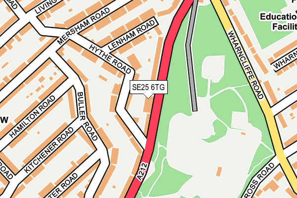 SE25 6TG map - OS OpenMap – Local (Ordnance Survey)