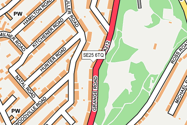 SE25 6TQ map - OS OpenMap – Local (Ordnance Survey)