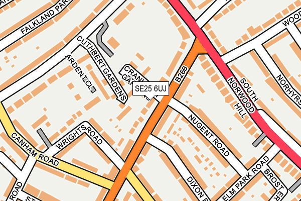 SE25 6UJ map - OS OpenMap – Local (Ordnance Survey)