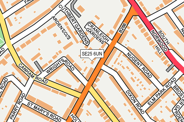 SE25 6UN map - OS OpenMap – Local (Ordnance Survey)
