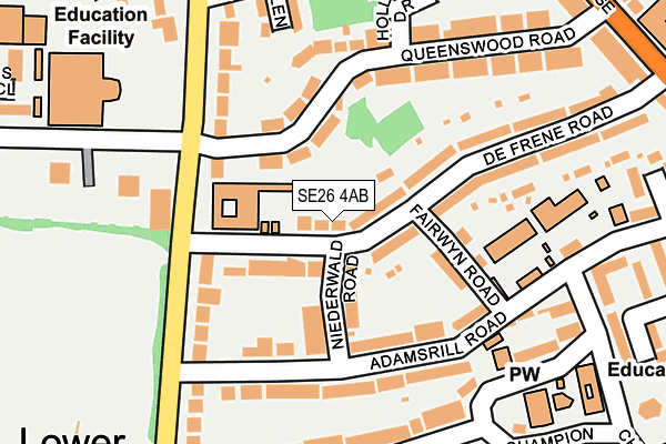 SE26 4AB map - OS OpenMap – Local (Ordnance Survey)