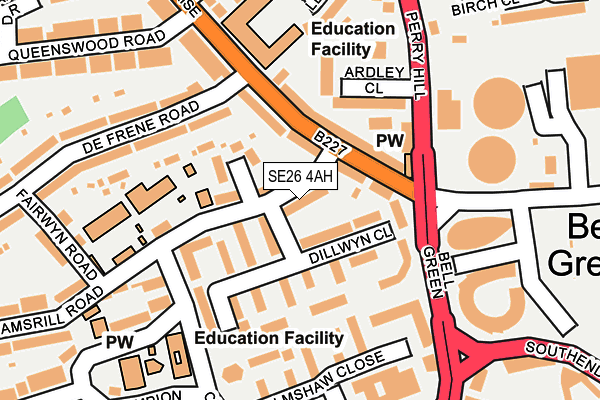 SE26 4AH map - OS OpenMap – Local (Ordnance Survey)