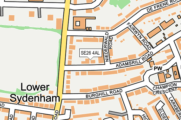 SE26 4AL map - OS OpenMap – Local (Ordnance Survey)