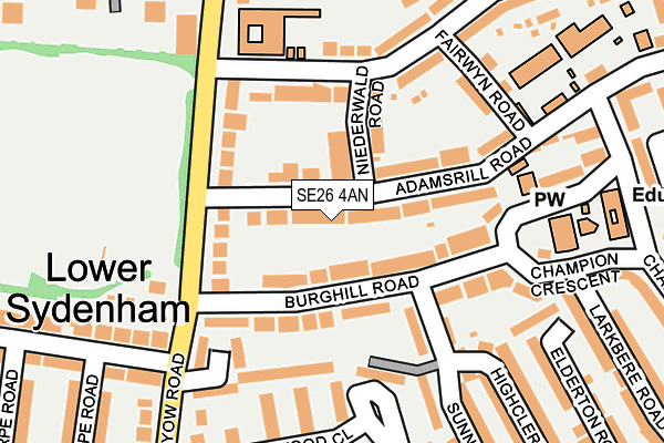 SE26 4AN map - OS OpenMap – Local (Ordnance Survey)