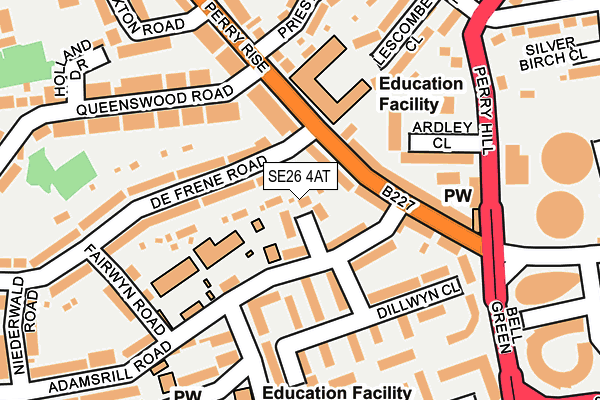 SE26 4AT map - OS OpenMap – Local (Ordnance Survey)