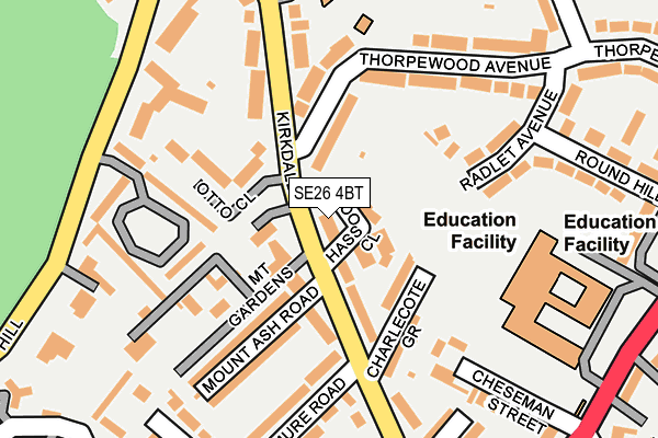 SE26 4BT map - OS OpenMap – Local (Ordnance Survey)