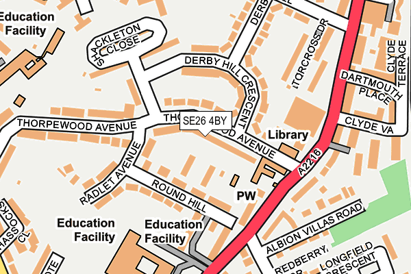 SE26 4BY map - OS OpenMap – Local (Ordnance Survey)