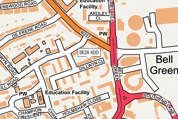 SE26 4DD map - OS OpenMap – Local (Ordnance Survey)