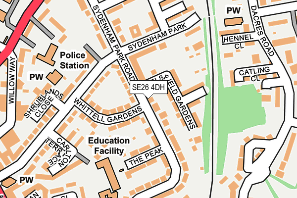 SE26 4DH map - OS OpenMap – Local (Ordnance Survey)