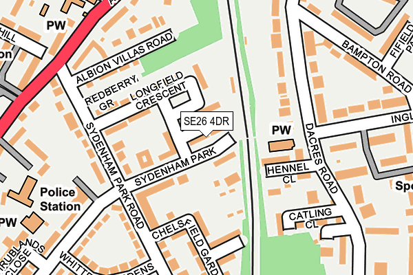 SE26 4DR map - OS OpenMap – Local (Ordnance Survey)