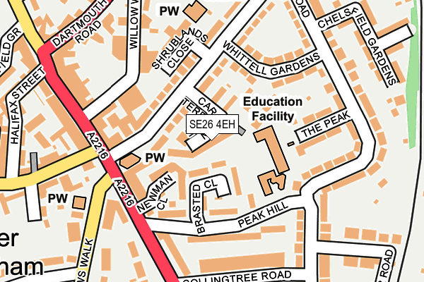 SE26 4EH map - OS OpenMap – Local (Ordnance Survey)