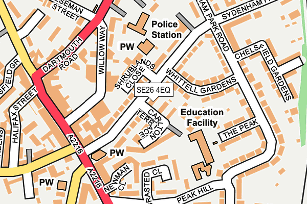 SE26 4EQ map - OS OpenMap – Local (Ordnance Survey)