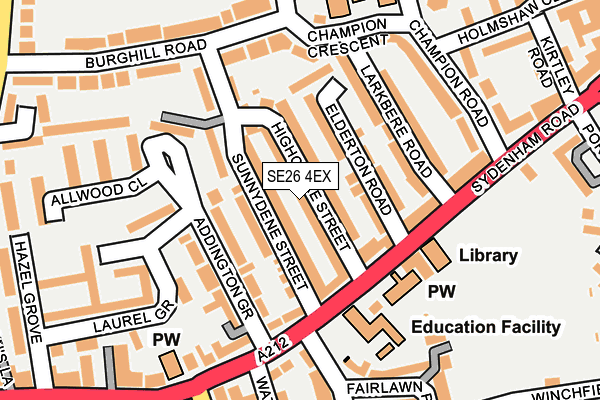 SE26 4EX map - OS OpenMap – Local (Ordnance Survey)