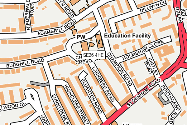 SE26 4HE map - OS OpenMap – Local (Ordnance Survey)