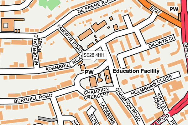 SE26 4HH map - OS OpenMap – Local (Ordnance Survey)