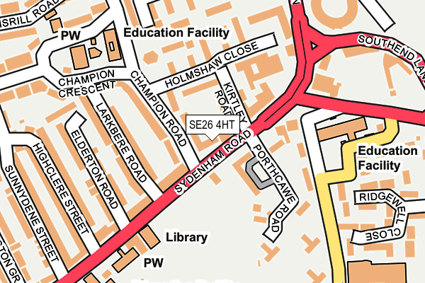 SE26 4HT map - OS OpenMap – Local (Ordnance Survey)