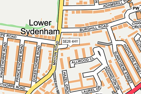SE26 4HY map - OS OpenMap – Local (Ordnance Survey)