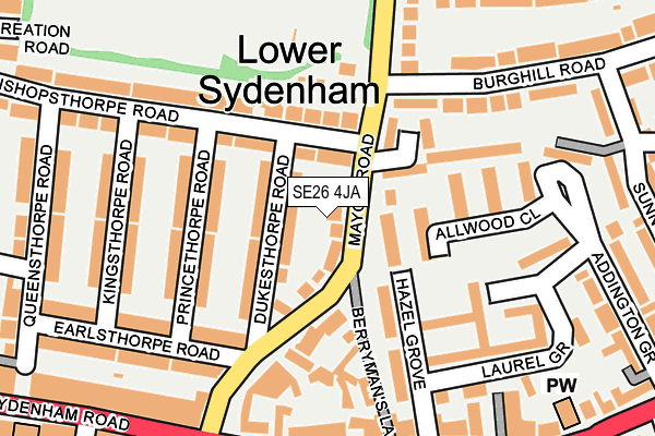 SE26 4JA map - OS OpenMap – Local (Ordnance Survey)