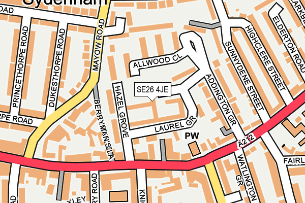 SE26 4JE map - OS OpenMap – Local (Ordnance Survey)