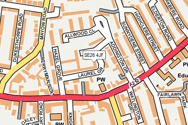 SE26 4JF map - OS OpenMap – Local (Ordnance Survey)