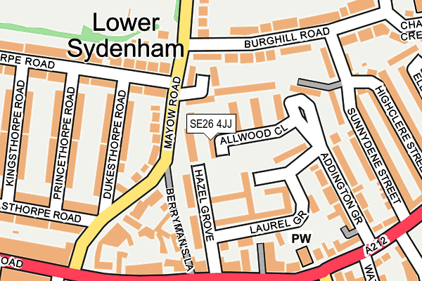 SE26 4JJ map - OS OpenMap – Local (Ordnance Survey)