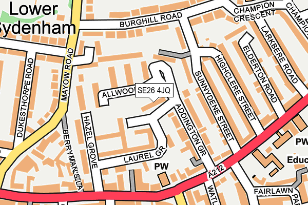 SE26 4JQ map - OS OpenMap – Local (Ordnance Survey)