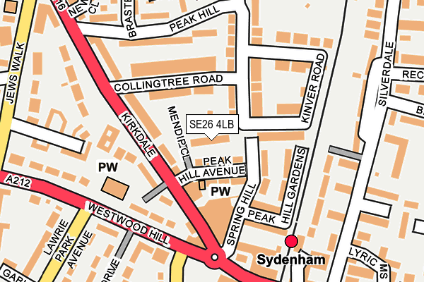 SE26 4LB map - OS OpenMap – Local (Ordnance Survey)