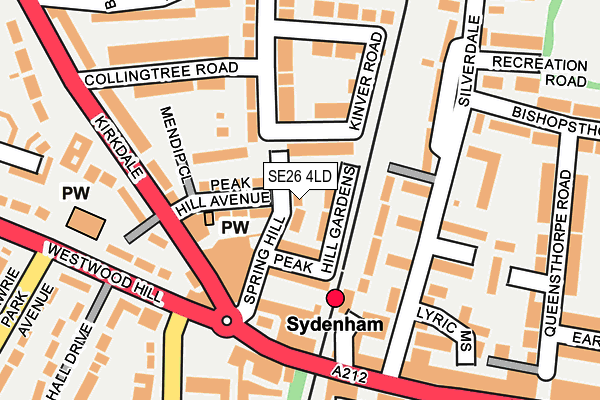 SE26 4LD map - OS OpenMap – Local (Ordnance Survey)